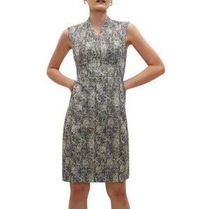 MM Lafleur Women’s Office Wear Crackle Cap Sleeve Aditi Fitted Dress Sz. 12